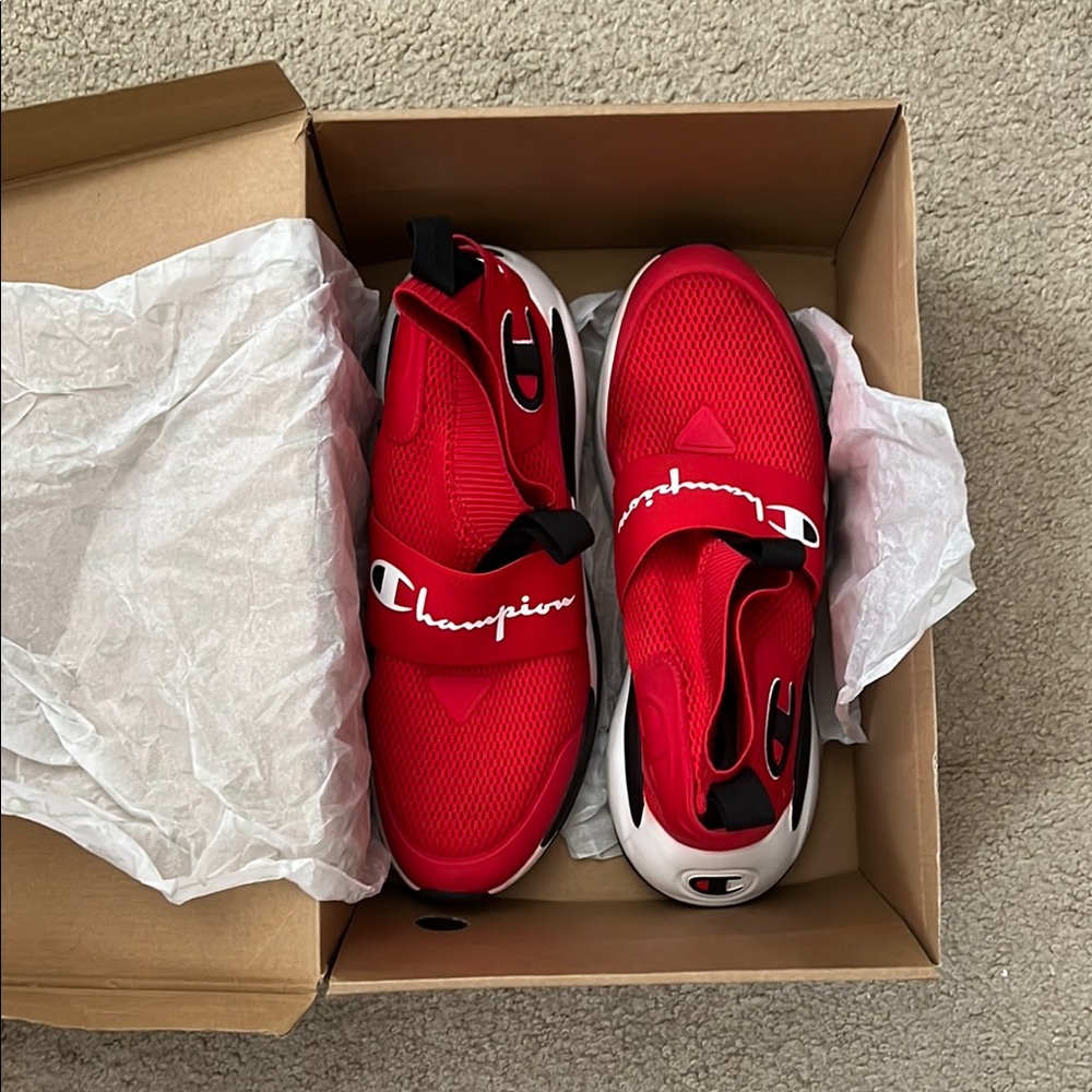 Champion Mens Red Slip-On Shoes